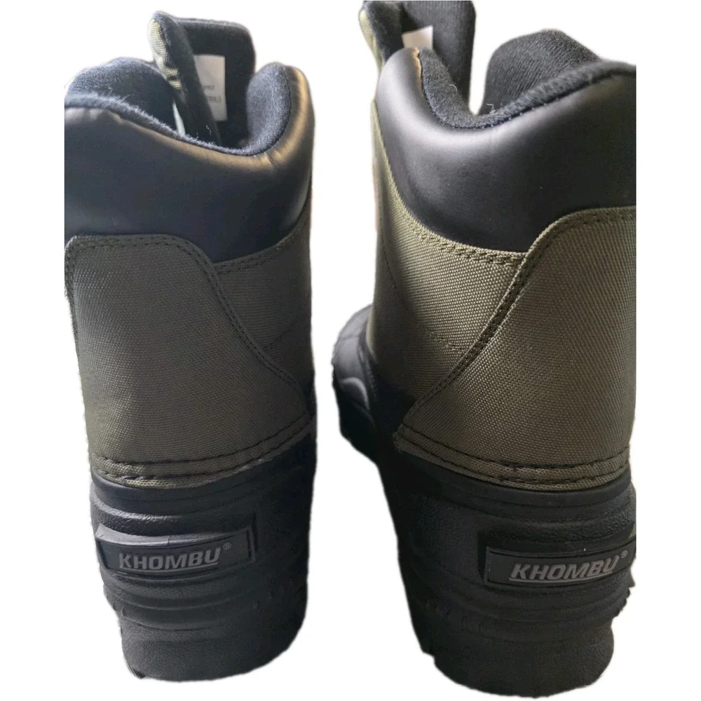 Khombu Cliff Men's Brown Cushioned Winter Boot Warm Lining, Zipper Closure Sz 12